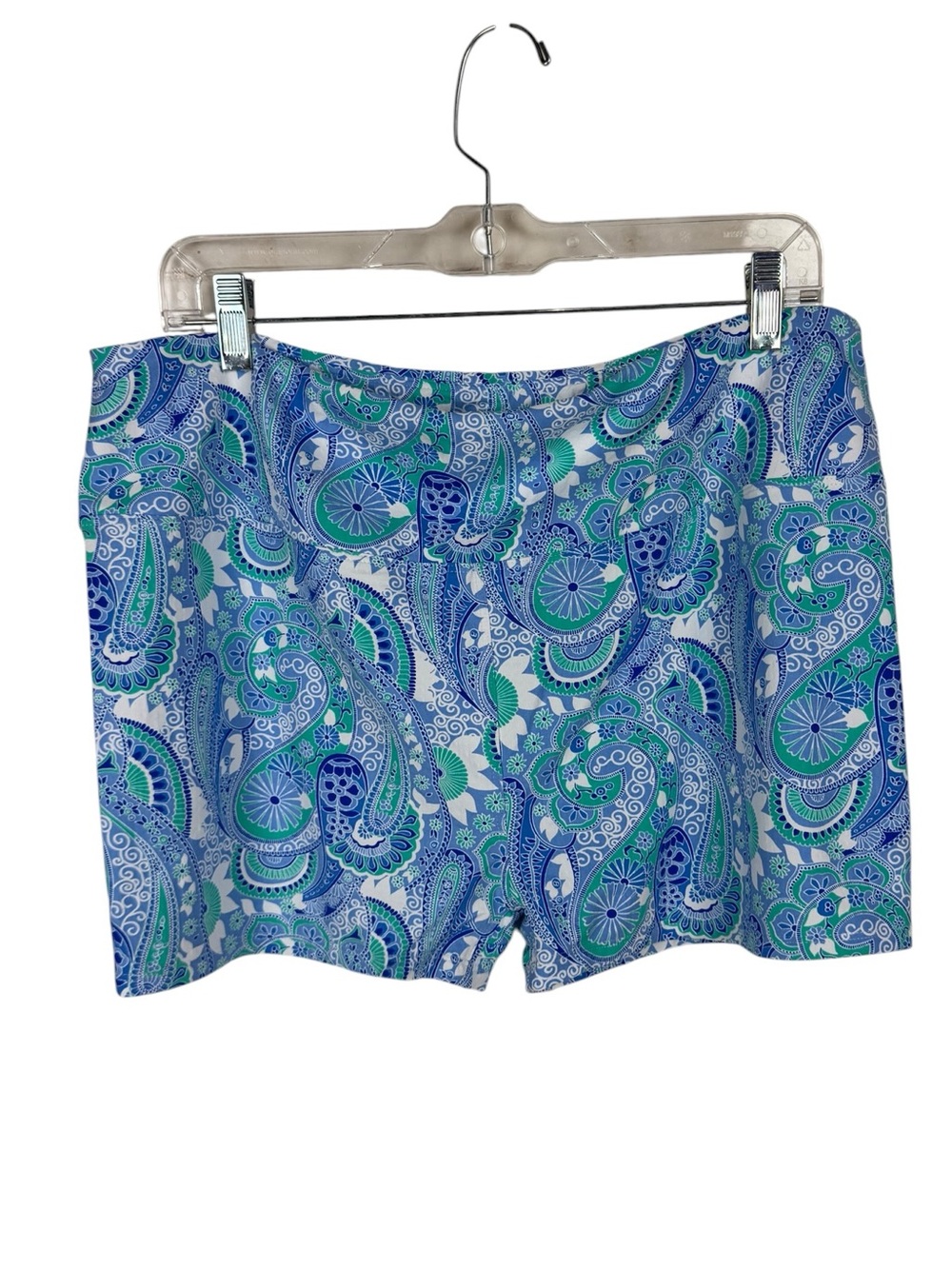 IBKUL Nylon Paisley Print Shorts Size XL 2”